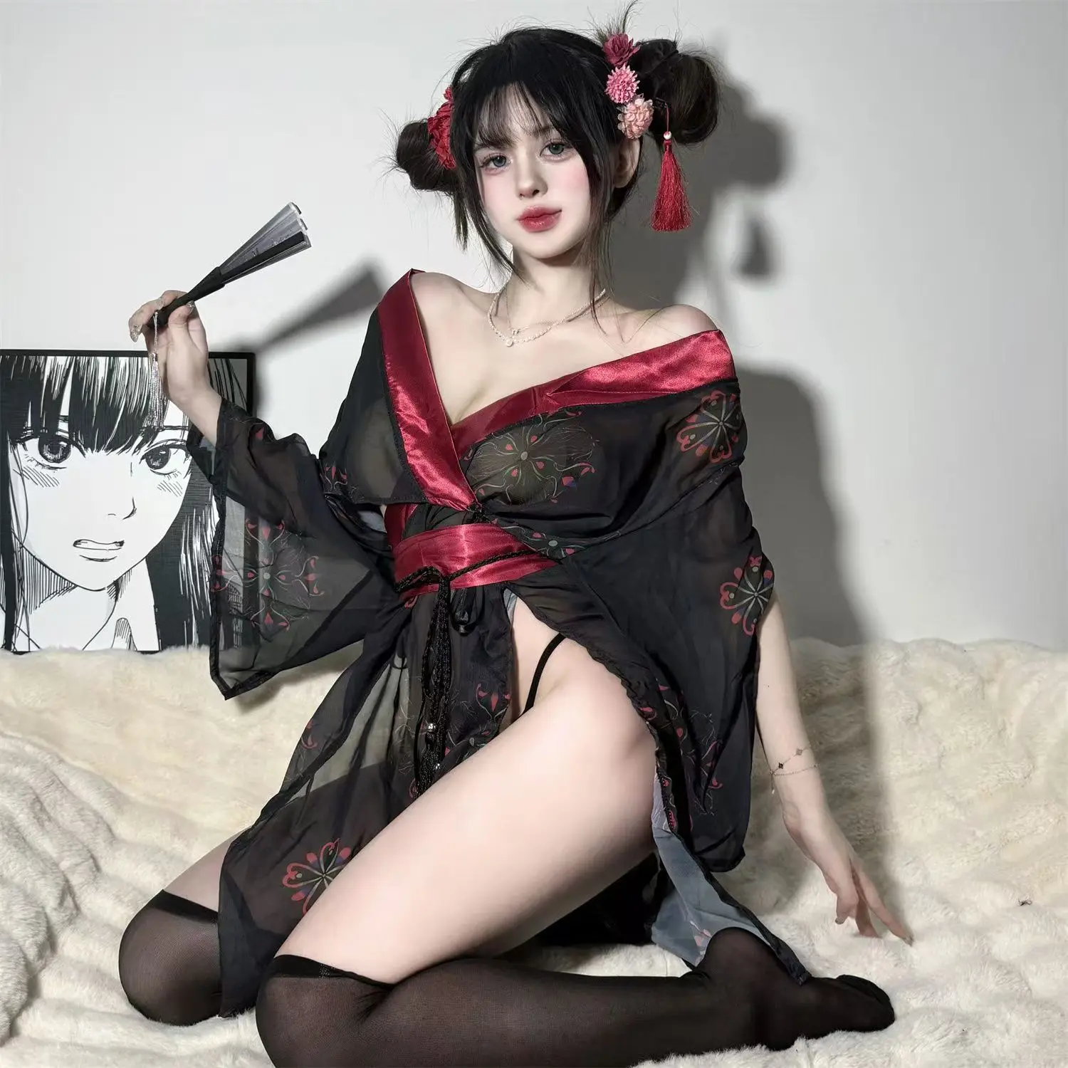 Japanese kimono Japanese Kimono Sexy Pajamas Lingerie Seductive Tempting Night Wear Yukata Private Performance Oriental Sleepwear Hanfu Dress
