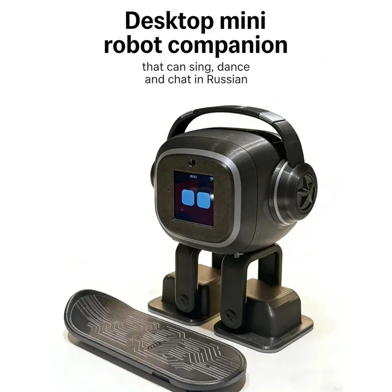 AI Interactive Desktop Mini Robot, Multilingual Smart Chat Companion, Dancing Robot with Rechargeable Skateboard, Creative 1