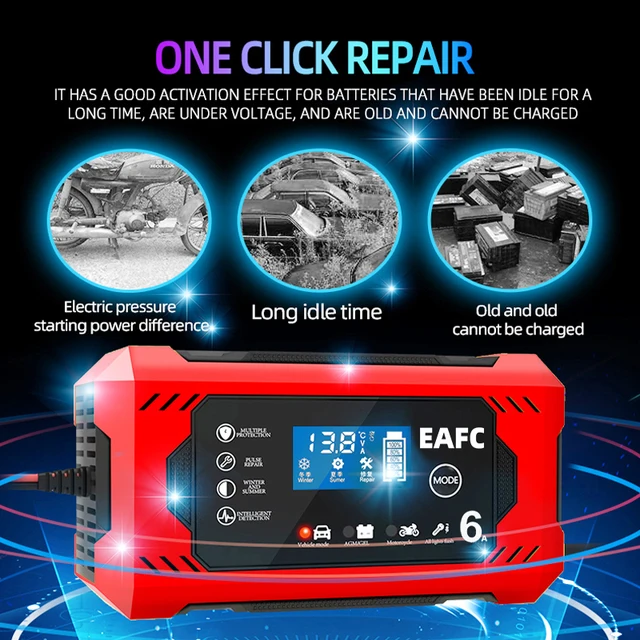 12V 6A Intelligent Car Battery Charger 3