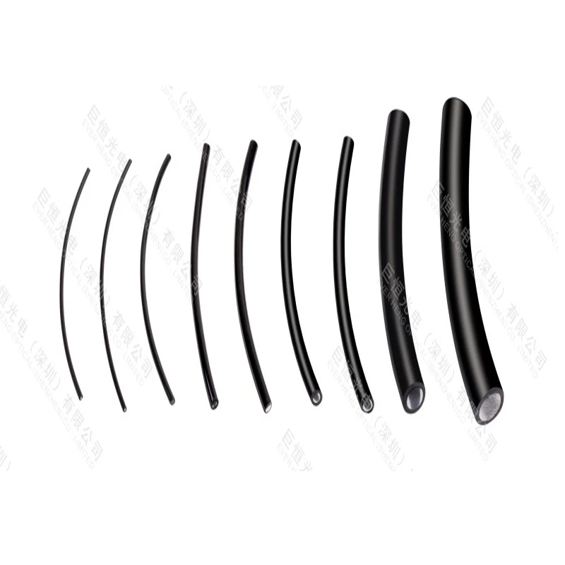 Fiber Optic Light Guide Strip Black Plastic Surface Outer Layer Black Transparent Solid Waterproof Light Guide Fiber fiber optic cable