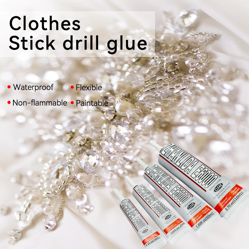 Jewelry Rhinestone Glue E6000 Clear Contact DIY Pen For Phone Case Handicrafts Repair Kawaii Plush Toys Ring Gemstone Clothes 5