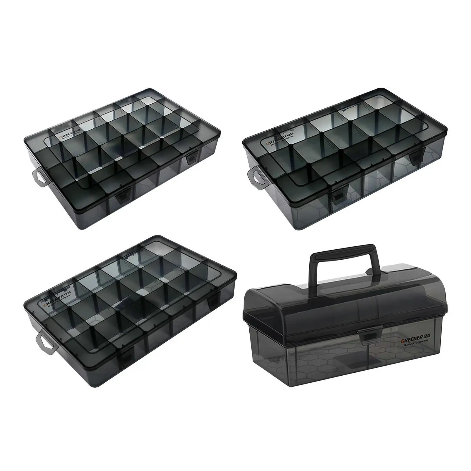 Portable Plastic Tool Box Beads Crafts Sequins Screw Hardware Accessories Storage Craft Supplies Carrier Organizer Container