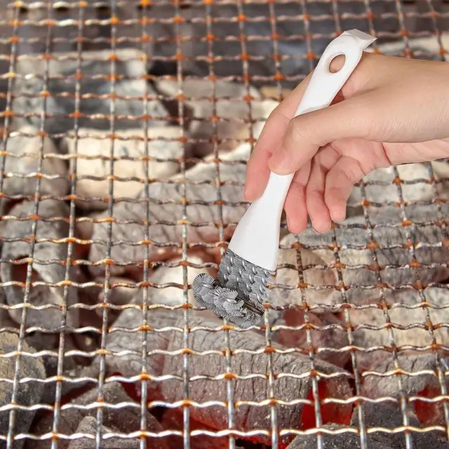 Barbecue Grill Kefe Szivacs Lapátos V Alakú Kapcsolt És Kaparó Konyhai Eszköz Grillhálók Sütő Sütéshez - Image 3