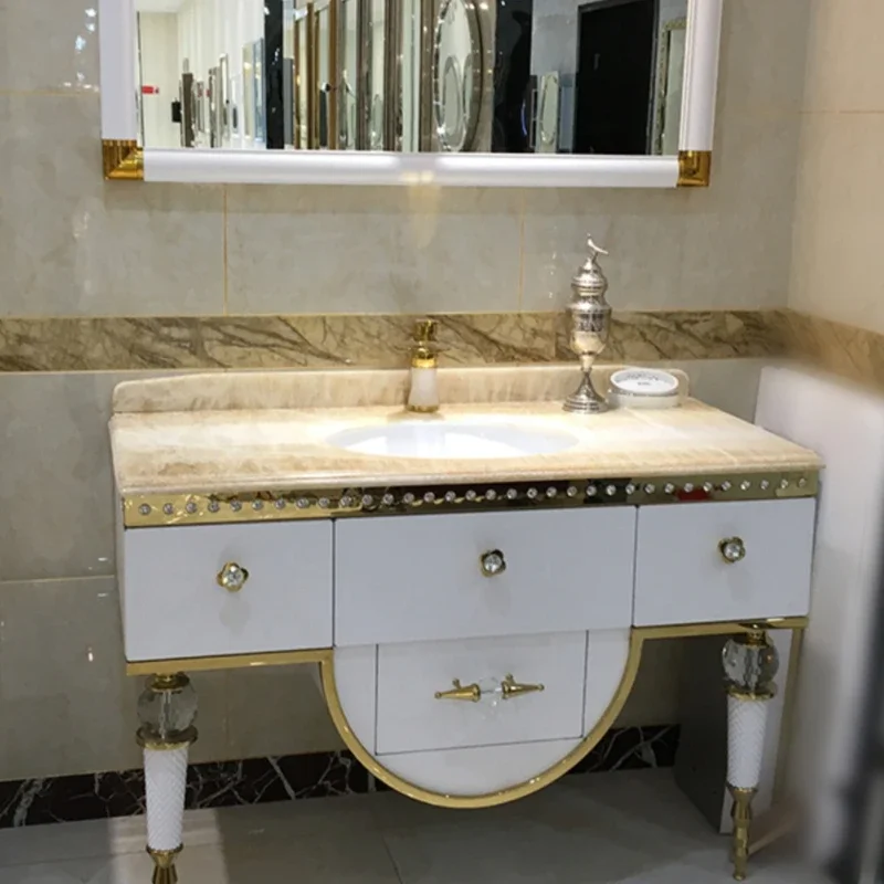 

Stainless steel bathroom cabinet combination villa hotel living room washbasin