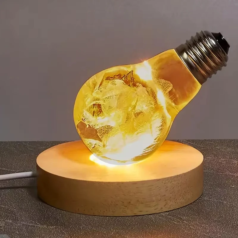 Wooden LED Display Light – USB Powered Decorative Night Lamp Stand for Art Ornaments 5