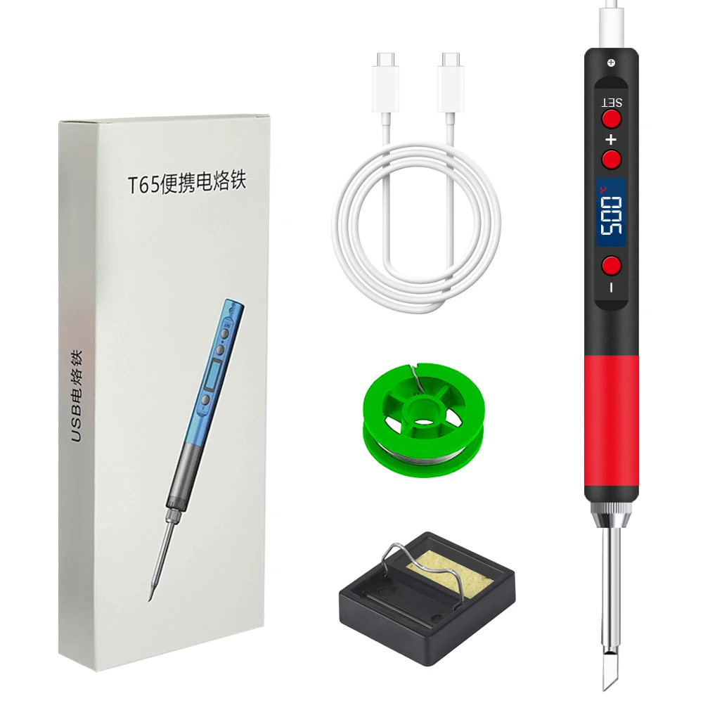 T12 Serie T65 Digitales Elektrisches USB-Lötkolben-Set Mini Smart Einstellbare Temperatur Schweißwerkzeug 180-500 ℃ Kabellos