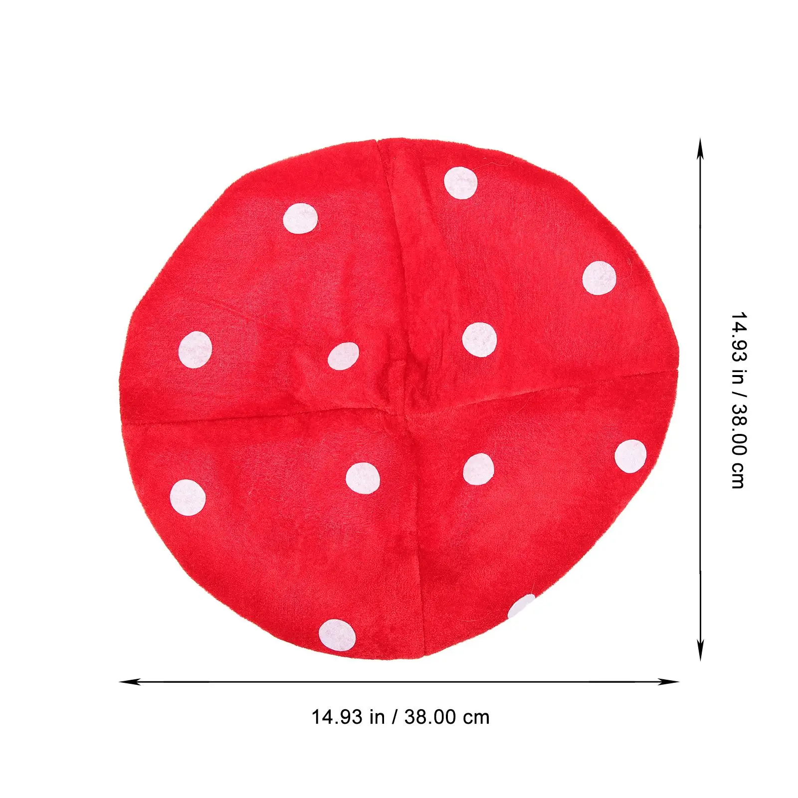 Red Mushroom Hat Toad Hat Funny Plush Mushroom BeretCap Kid Cute Headwear Stage performance Costume halloween Party Cosplay prop