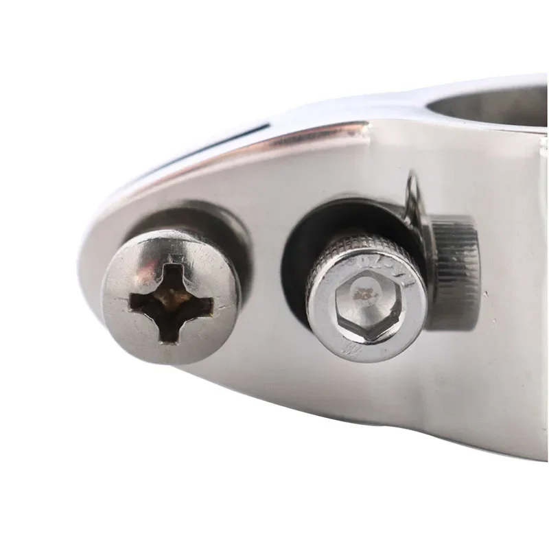 1PC 22mm-50mm 316 스테인레스 스틸 피팅 보트 Bimini 상단 2 개의 나사로 힌지 조 슬라이드 쉬운 설치 해양 하드웨어