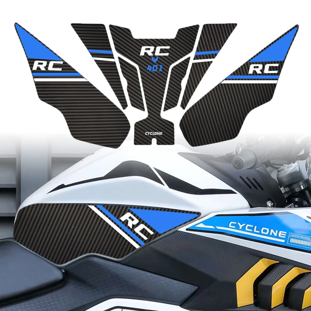 

NEW RC401 2022 Motorcycle Anti Slip Fuel Oil Tank Pad Side Knee Grip Protector Decal Sticker Pads For Cyclone RC401 RC 401 2022-