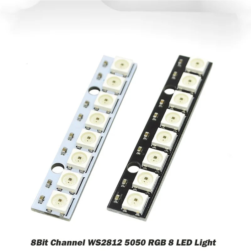 

5/10pcs Led strip 8Bit Channel WS2812 5050 RGB 8 LED Light Built-In Full Color-Driven Development Board Strip Driver for Arduino