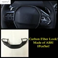 Telaio Portabicchieri In Fibra Di Carbonio Per Peugeot 3008 E 5008 2017-2022: Accessorio Interno, Effetto Carbonio