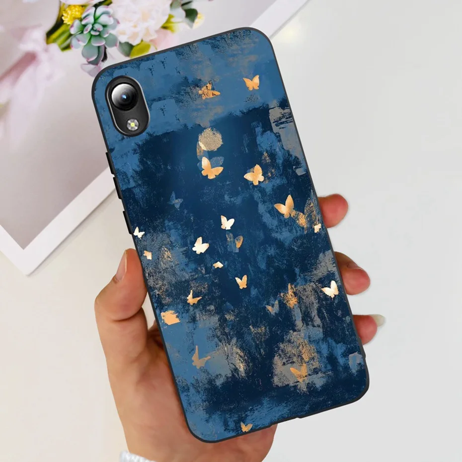 Lovely Printing Black Silicon Soft Back Cover Phone Case