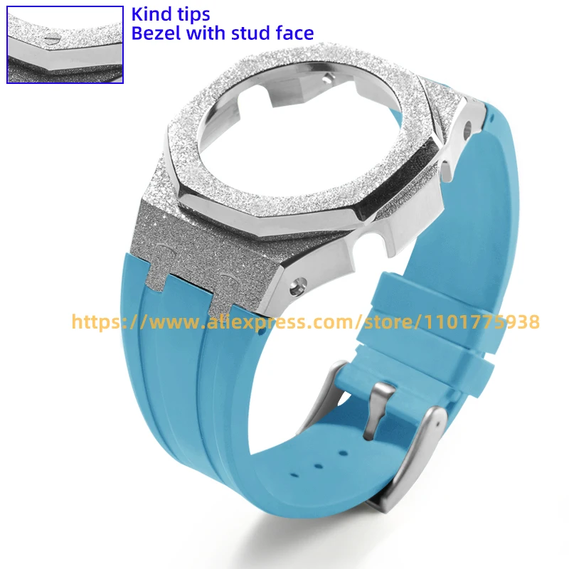 New Frosted Gold Craft GMA S2100 Stainless Steel Strap for Casio G Shock GMA S2100 Replacement