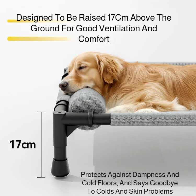 Letto rialzato in rete per cani e gatti di medie e grandi dimensioni, rimovibile e lavabile, traspirante, per animali domestici, resistente all'umidità._voghion.com