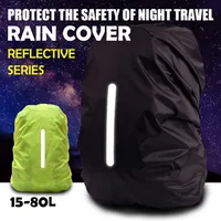 Reflective Waterproof Backpack Rain Cover Outdoor Sport Night Cycling Safety Light Rain Cover Case Bag Outdoor Camping Hiking 1