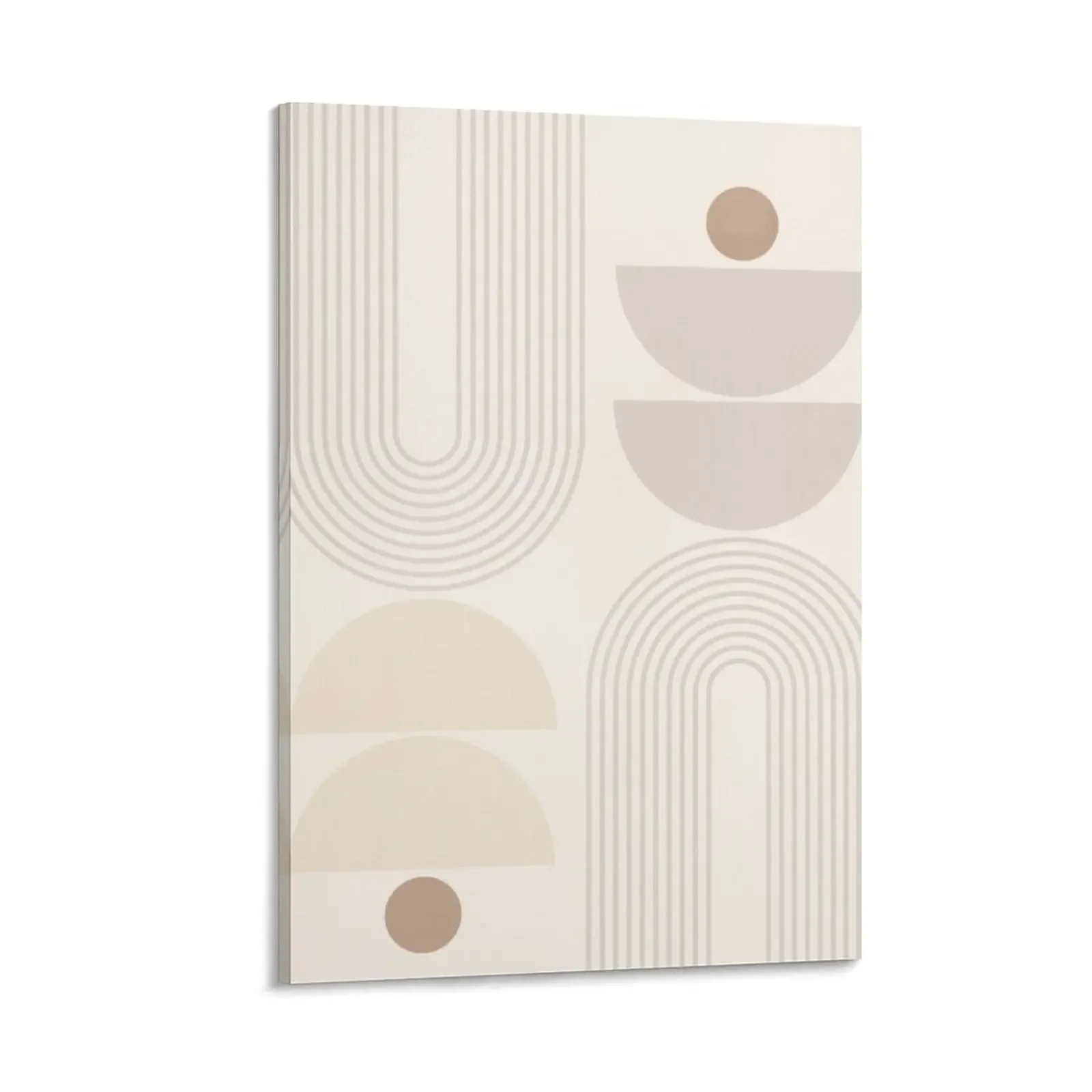 

Neutral tone Mid century modern rainbow Canvas Painting bedrooms decor anime