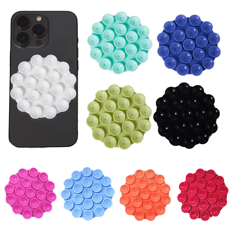 Round/Square Silicone Suction Pad For Mobile Phone Fixture Suction Cup Backed Adhesive Silicone Rubber Sucker Pad For Fixed 1pc phone suction cup self adhesive glue pads