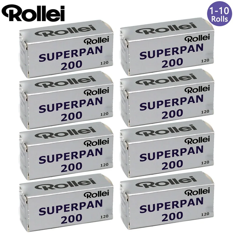 클래식 120mm 네거티브 필름(36개 노출/롤) 전문가용 1-10롤 Rollei SUPERPAN 200 흑백 120 필름 카메라용