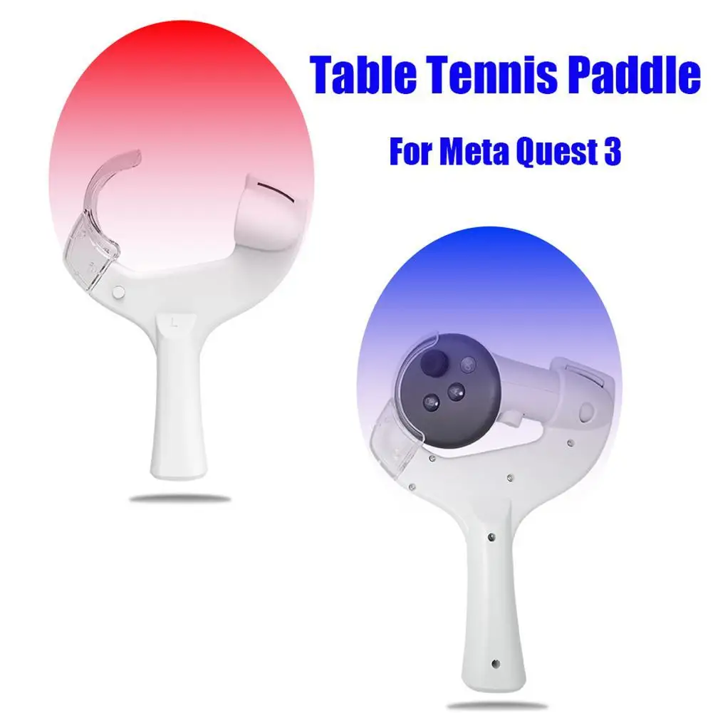 

2Pcs Table Tennis Paddle Grip Handle for Meta Quest 3 Table Tennis Rackets for Playing Eleven Table Tennis VR Game Video Game
