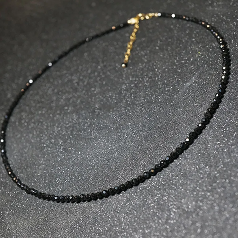 Fashion Brand Simple Black Beads Short Necklace Female Jewelry Women Choker s Bijoux Femme Ladies Party  2024