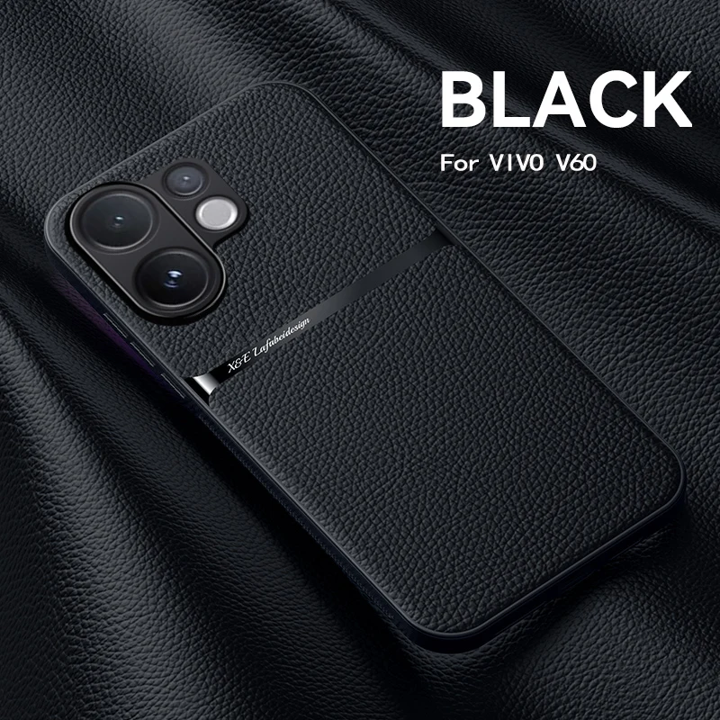 Leather Texture Magnetic TPU Soft Anti-Drop Anti-Fingerprint Phone Case