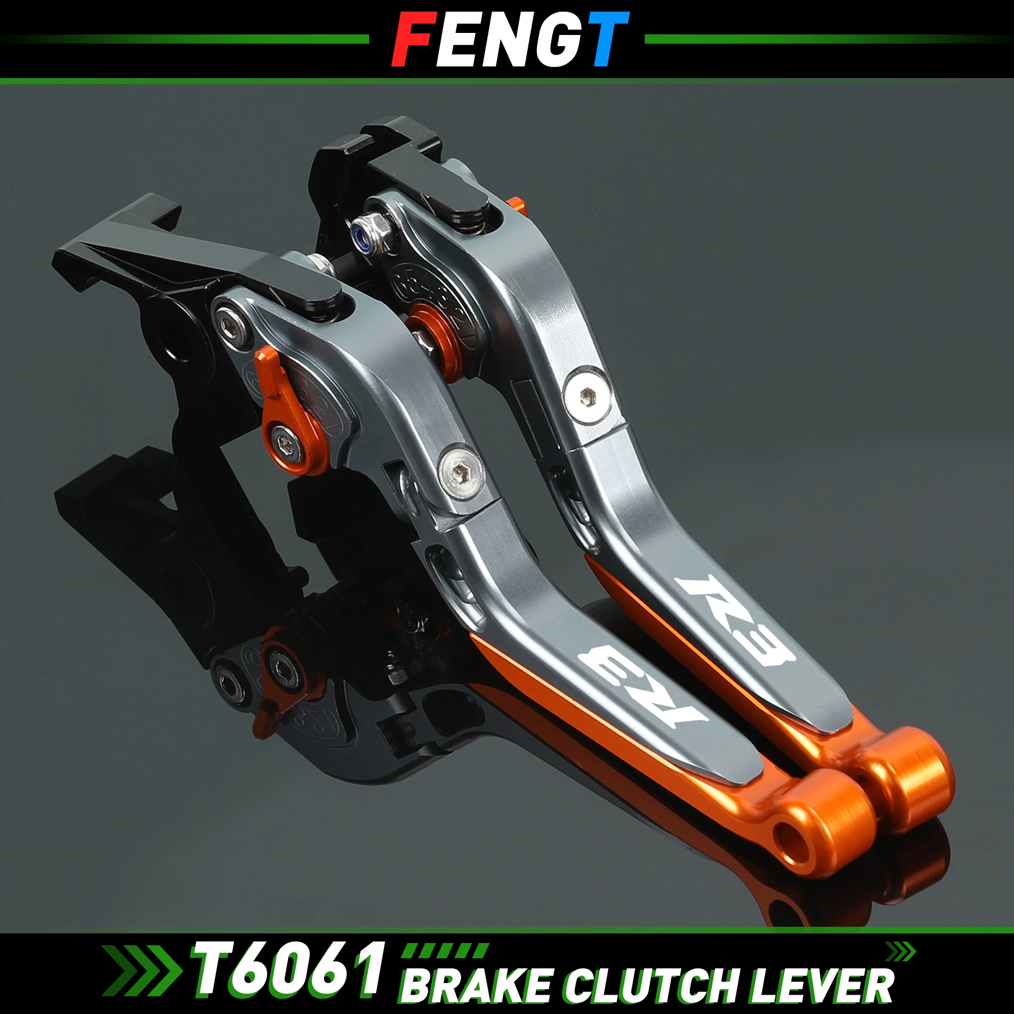 Leviers Embrayage Et Frein Pliants Pour Yamaha YZF-R3 2015-2023 – Aluminium, 6 Réglages