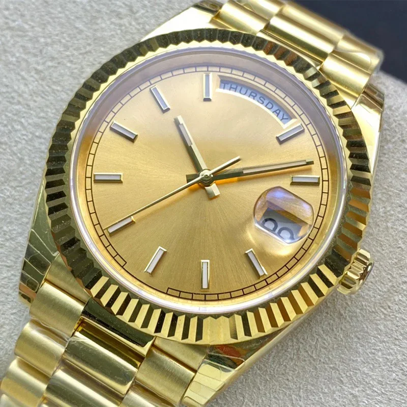 

Классические роскошные мужские и женские часы, полностью функциональные автоматические механические часы с тремя иглами и двойным календарем