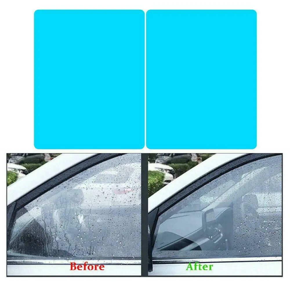 S66b0c379ca0d4675baf95f86aeb6fb5dZ 2Pcs Car Sticker Rainproof Film For Car Rearview Mirror Car Rearview Mirror Rain Film Clear Sight In Rainy Days Car Film Mallzona