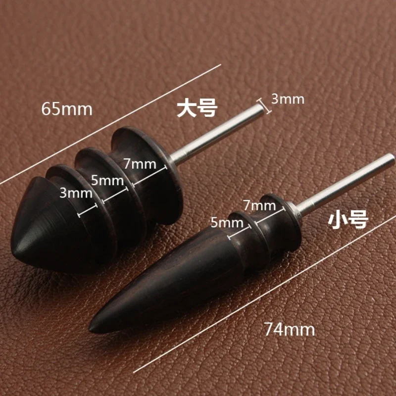 1pc Leather Edge Electric Polishing Slicker Flat/Pointed Head Sandalwood Leathers Craft DIY Tools Tip Burnisher Wood Craft Tool