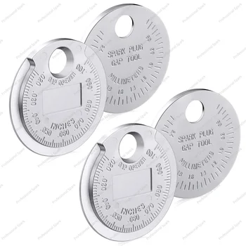 Professional Spark Plug Gap Tool - Dual-Scale Wire Gauge 0.02-0.1 Inch (0.6-2.4mm) for Motorcycle/Car Maintenance & Tuning 1