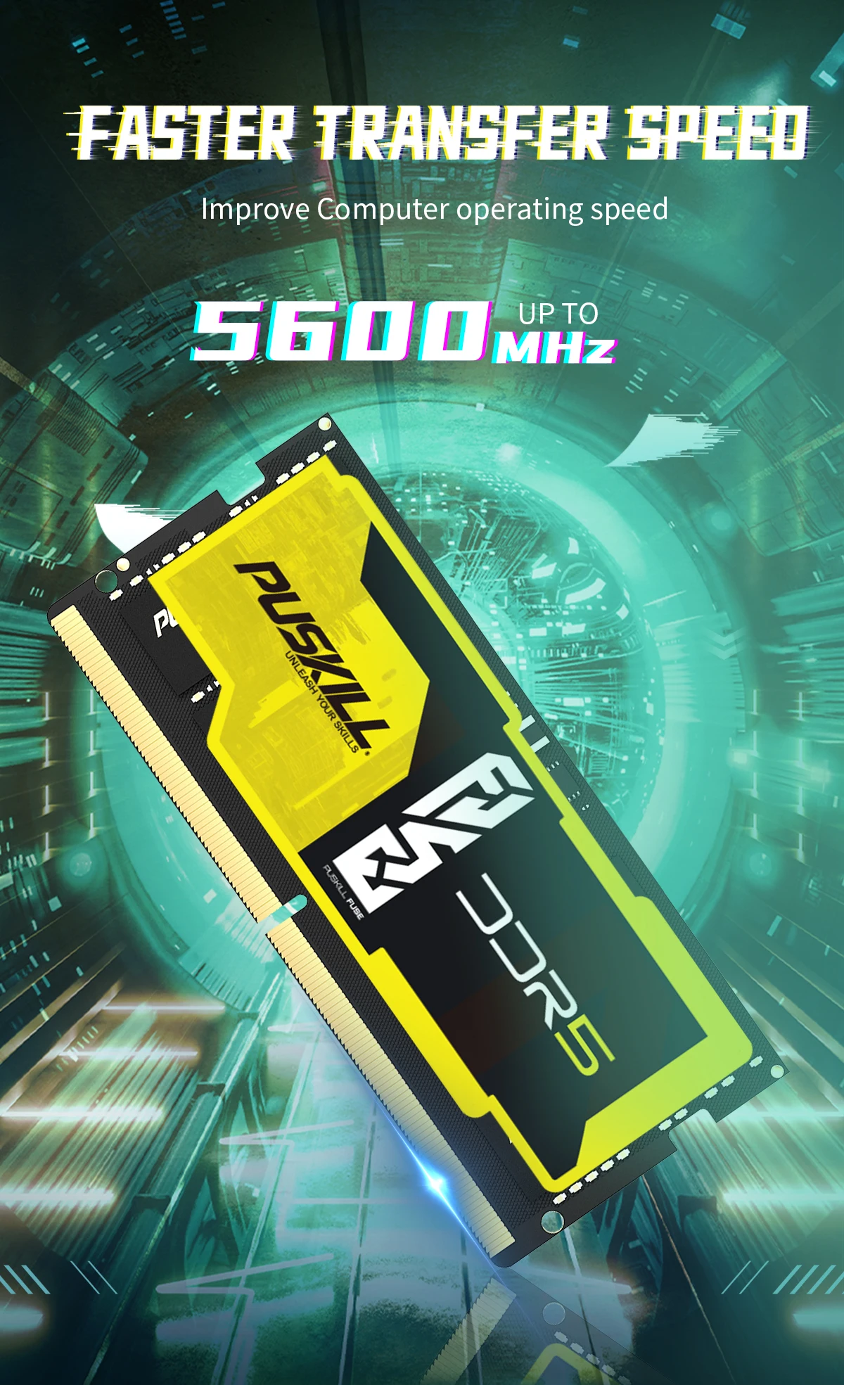 PUSKILL DDR5 Оперативная память для ноутбука 32/16/8 ГБ 5600/5200/4800 ...