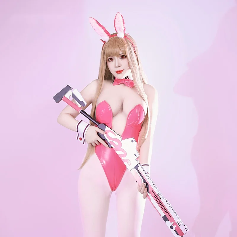 

Viper Cosplay Suit Game NIKKE The Goddess of Victory Toxic Rabbit Sexy Leather Jumpsuit Anime Bunny Girl Uniform Headwear Socks