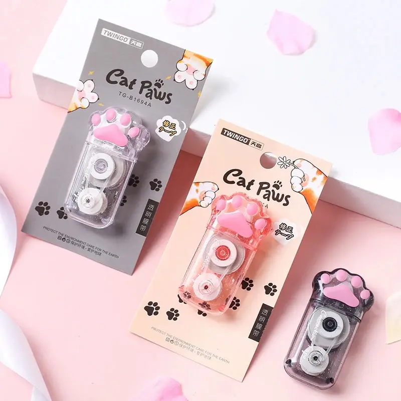 18M Big Capacity Creative Cute Cat Claw Correction Tape Student Kawaii Supplies correction tape