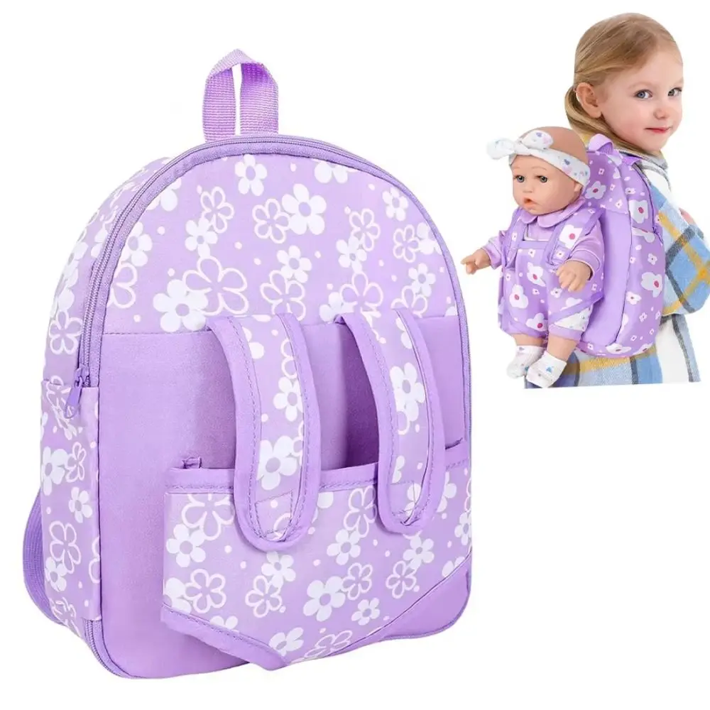 Zaino alla Moda da 12 Pollici, Borsa con Accessorio Floreale, Zaino Portatile di Grande Capacità e Comfort - immagine 4