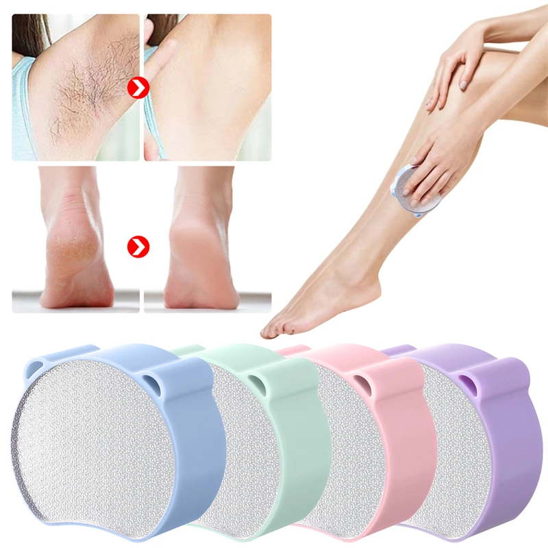 

1pc Portable Sided Nano Glass Hair Grinder 2-in-1 Foot Grinder Manual Hair Remover Hair Removal Tool Crystal Hair Eraser Tool