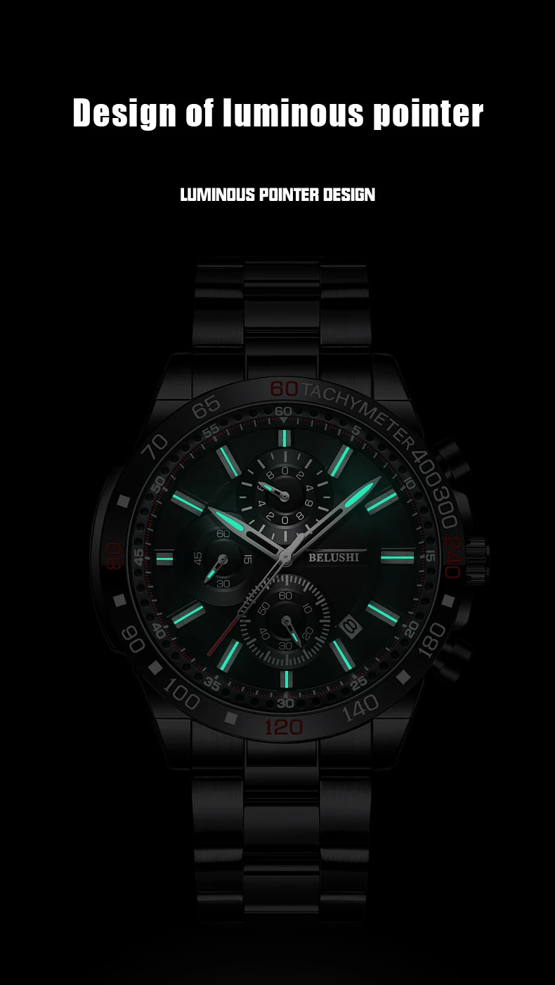 2022 Top Luxury Brand Watches For Men Sport Waterproof Quartz Men Watches Business Chronograph Stainless Steel Relogio Masculino