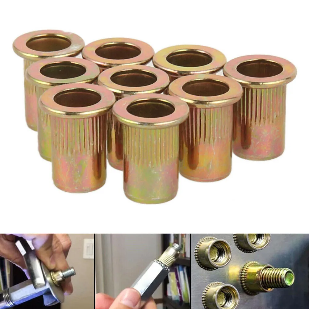 Steel Zinc Plated Large Flange Knurled Body M6 Rivet Nuts Nutserts Rivnuts Eisenwaren EN7019925