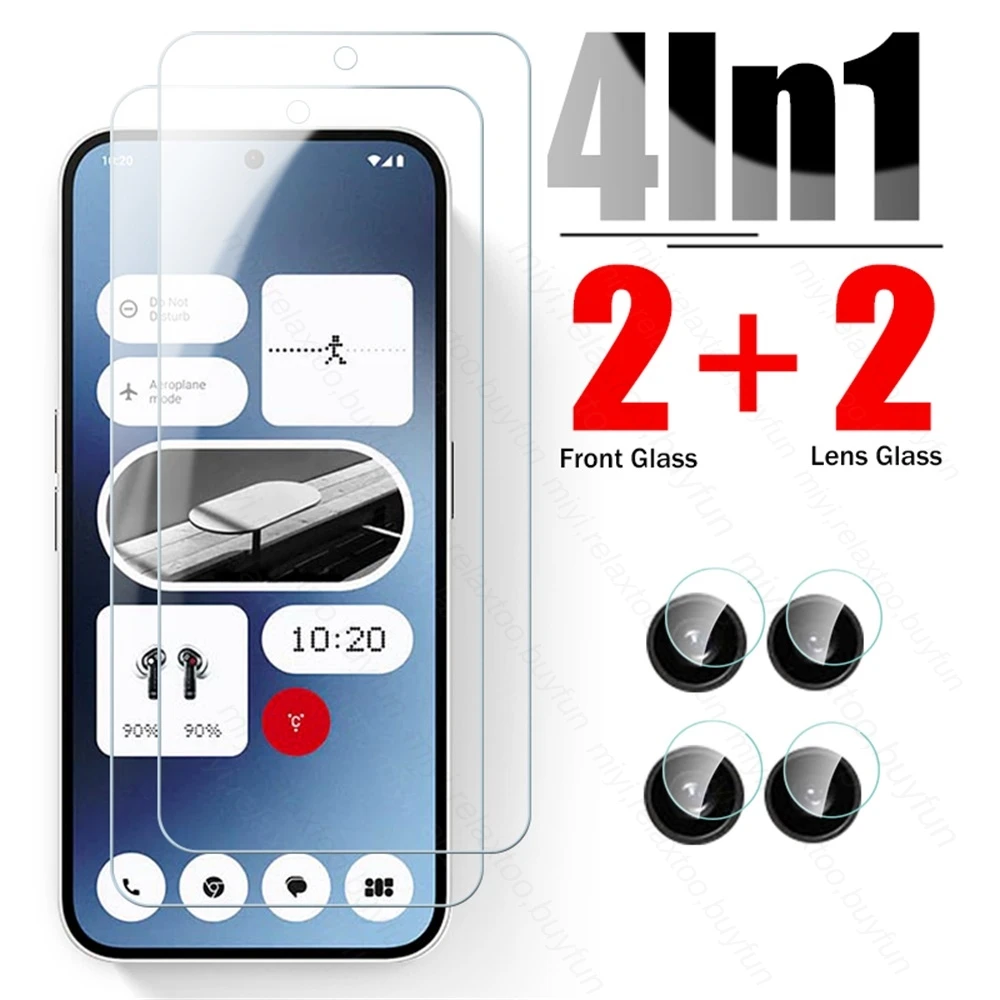 Vetro Temperato 4 In 1 Per Nessun Telefono (2A) Telefono (2A) Nothingphone(2A) 5G Protezione Dello Schermo Dell'Obiettivo Della Fotocamera Nessuna Cos