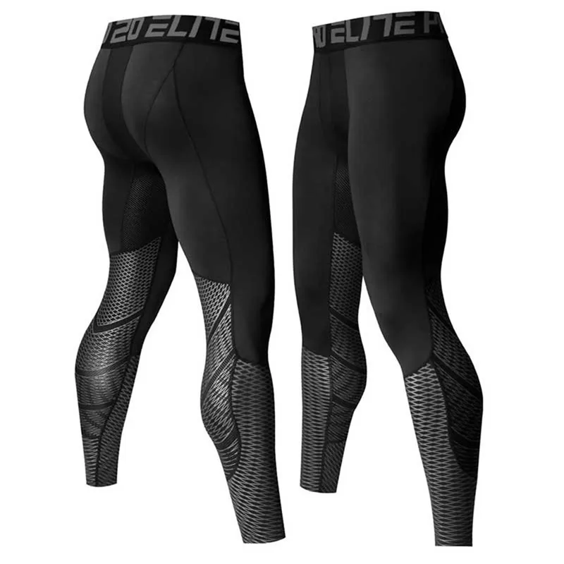 Sports Leggings Compression Pants Men Running Tights Compress Yoga Pants GYM Exercise Fitness Leggings Workout Basketball Exercise Train Sports Clothing UX55