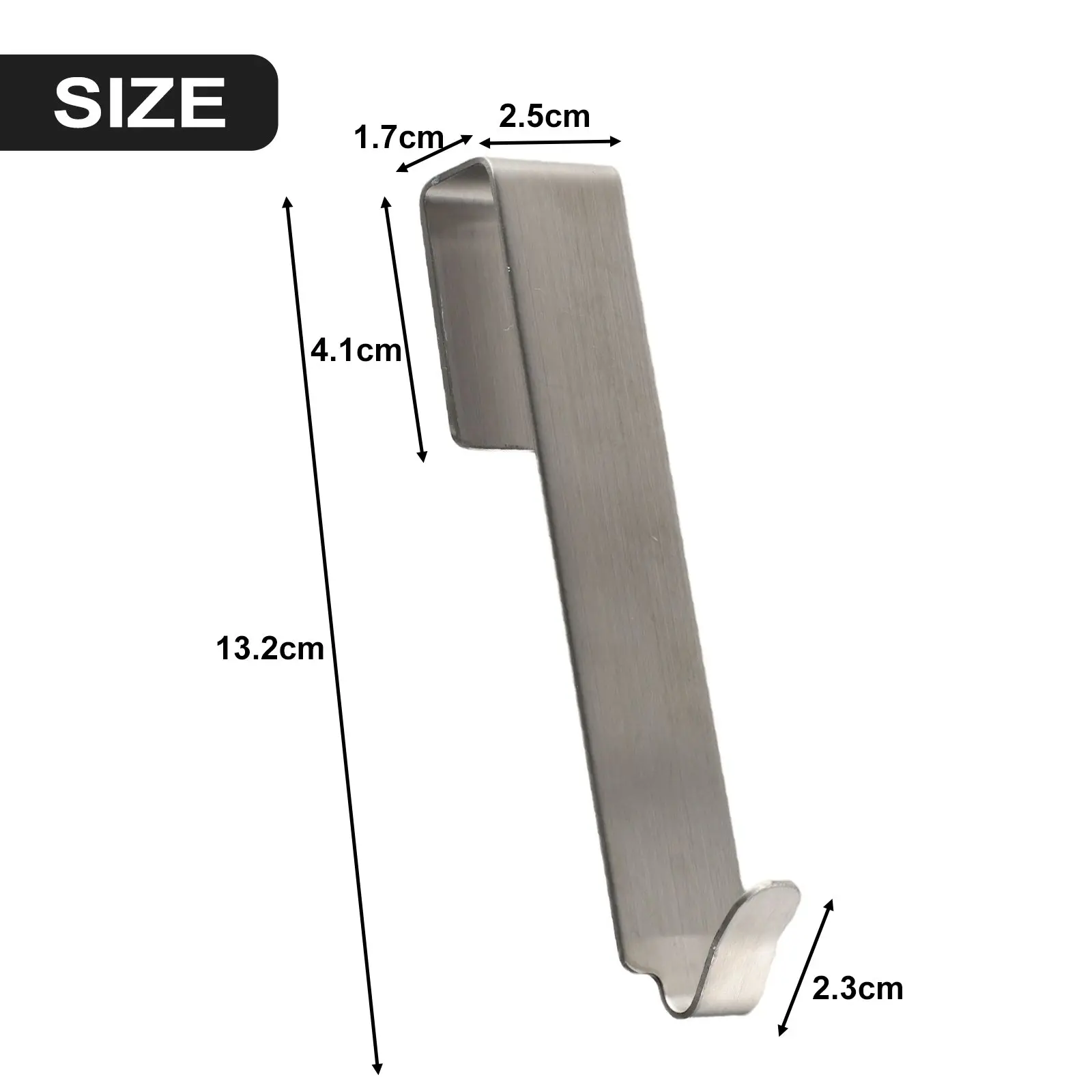 Shower Door Hook Stainless Steel Double Side Hooks Bathroom Door Hook Over Glass Punch-free Towel Rack Glass Wall