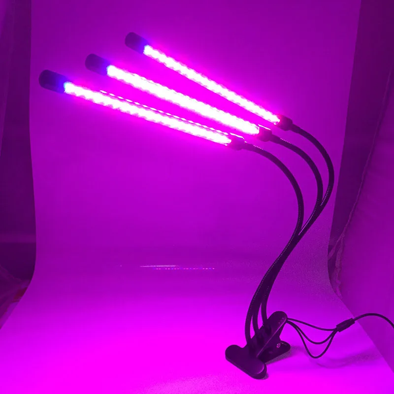 USB 타이밍 LED 성장 조명, 꽃 조명, 피토 램프, 5V 식물 성장 온실, 실내 야채, 5V 타이머 V27, 2/3/4 헤드