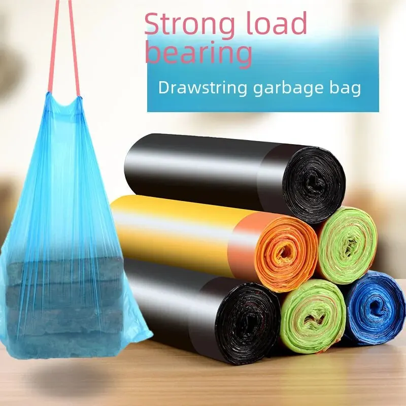 Drawstring Type Thickened Handheld Automatic Trash Can Home Use Daily Cleaning Plastic Bag Household Waste Disposal trash bags disposable trash bags garbage bags
