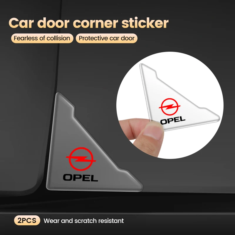 2Pcs Trasparente Car Door Corner Cover Sticker Anti-Scratch Collision Protector Per Opel Corsa Astra Insignia Vectra Zafira Ecc