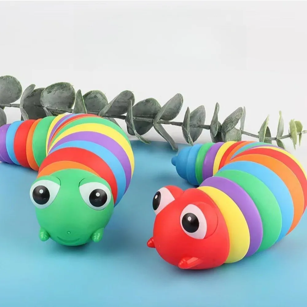 Fidget Slug Toy for children 3D Colorful Sensory Slug Relieves Fun Decompression Toy Creative Twist Caterpillar Fidget Toys