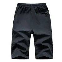 Summer Sports Cropped Trousers Quick-drying Large Size 7XL 8XL Men's Casual 3/4 Pants Thin Workout Mens Fashion Baggy Shorts 2