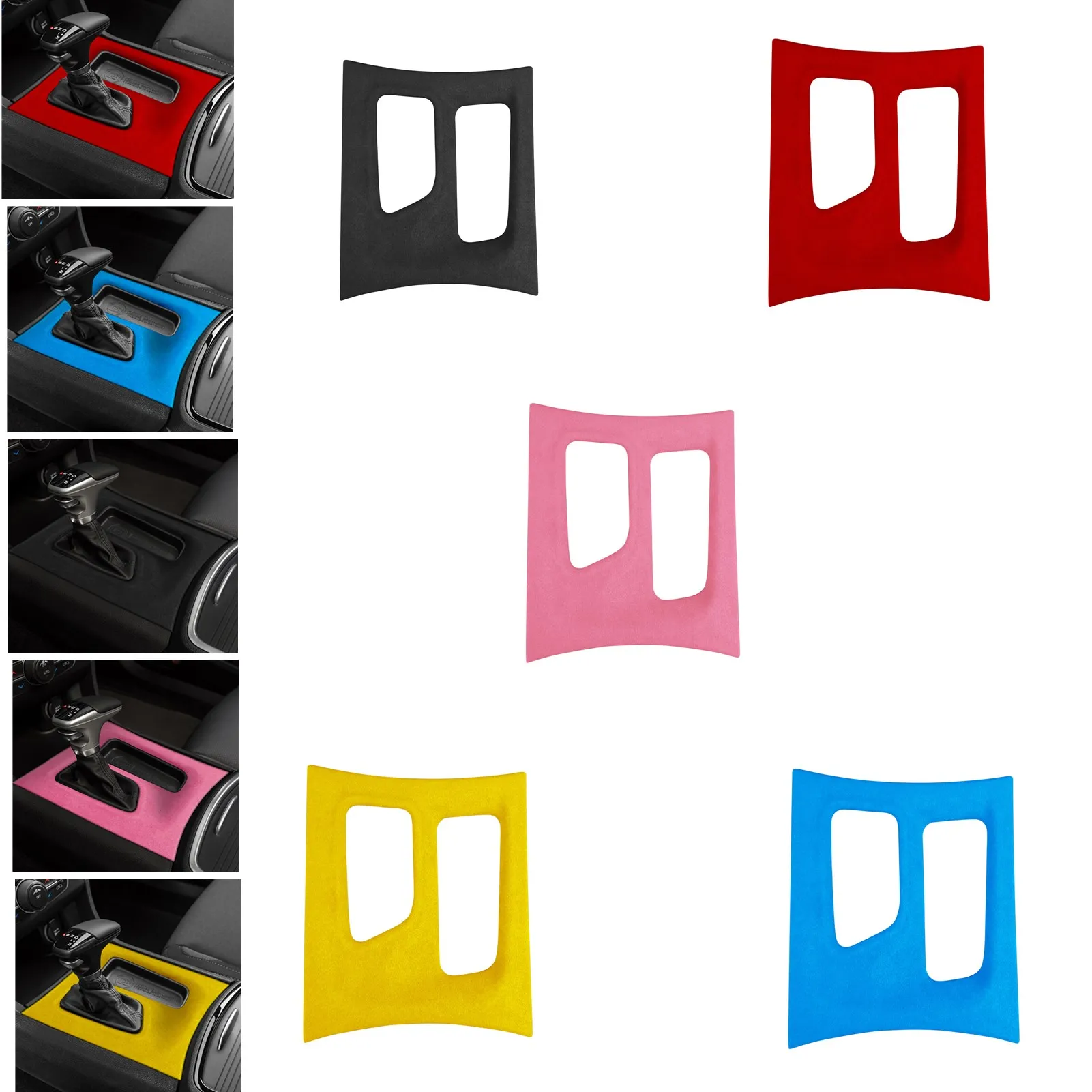 

For Dodge Charger 2016-2021 Suede Car Center Console Gear Shift Box Panel Cover Trim Shifter Control Board Sticker Decoration