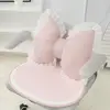 Bow-shaped Cushion Sweet Ruffle Lace Decor Sofa Support Pillow Romantic Fluffy PP Cotton Filling Car Seat Companion Pillow 1pc 1