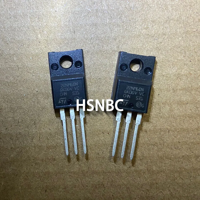 10Pcs/Lot STF22NM60N 22NM60N TO-220F 600V 16A MOSFET Power Transistor 100% New Original