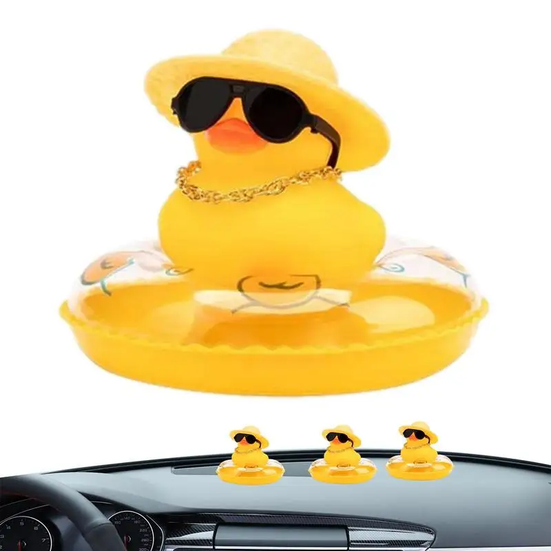 

Car Rubber Duck Decoration Creative Anime Personality Vehicles Multi Purpose Anti Slip Cool Duck Interior Decor Car Accessories