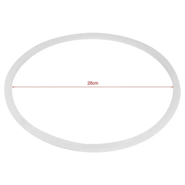 1pc 18-32cm Silicone Home Pressure Cooker Sealing Ring Rubber Clear Replacement White Gasket Circle Accessories 6